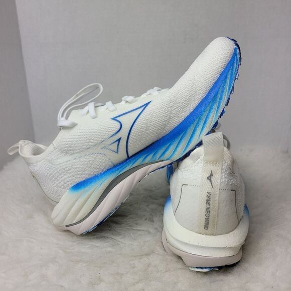 Mizuno Wave Neo Wind Women's White-Blue J1GC227801 Sneaker Shoes Size 8.5 - Picture 5 of 11